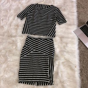 striped two piece set